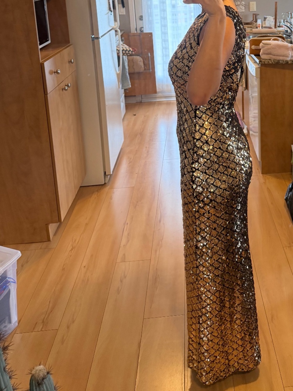 Gold and Black Dress - Picture 4 of 5